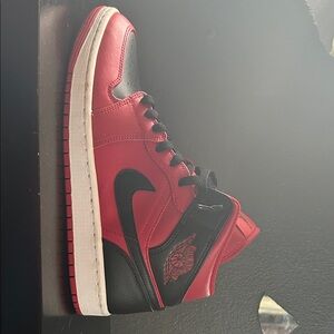 Nike Air Jordan 1 Red and Black Sneakers